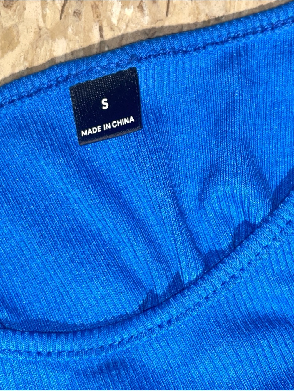 Puerto Rico Blue Ribbed Tank Top - Picture 2 of 2